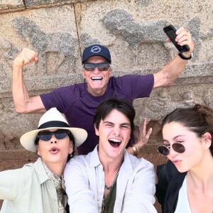 La famille Douglas, Catherine Zeta Jones, Michael et leurs enfants, Dylan et Carys