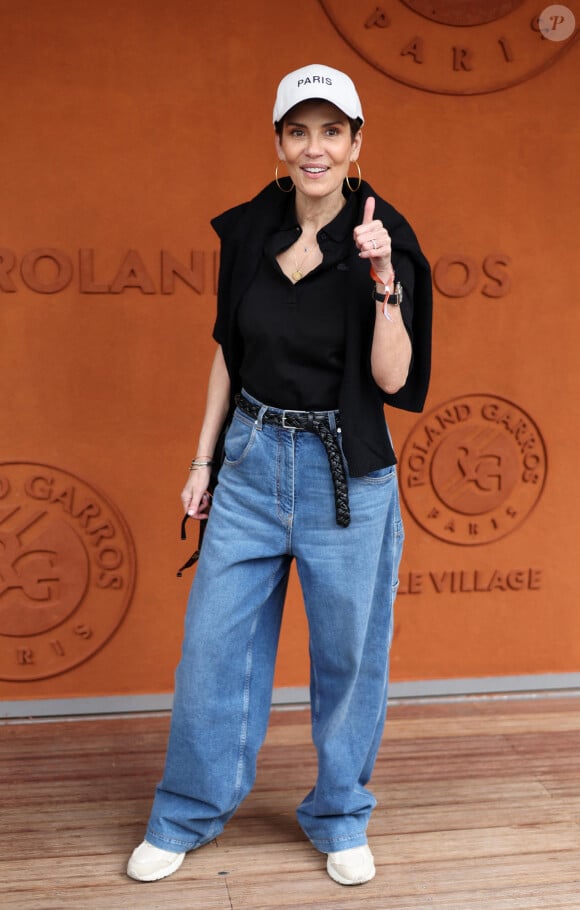 Cristina Cordula - Célébrités au village des Internationaux de France de tennis de Roland Garros 2024 à Paris. © Jacovides / Moreau / Bestimage