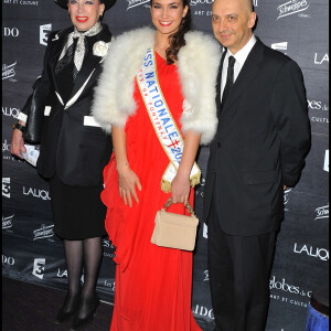 Archive - GENEVIEVE DE FONTENAY, BARBARA MOREL ( MISS NATIONALE ) & XAVIER DE FONTENAY - PHOTOCALL DE LA CEREMONIE DES GLOBES DE CRISTAL AU LIDO . © Guillaume Gaffiot /Bestimage