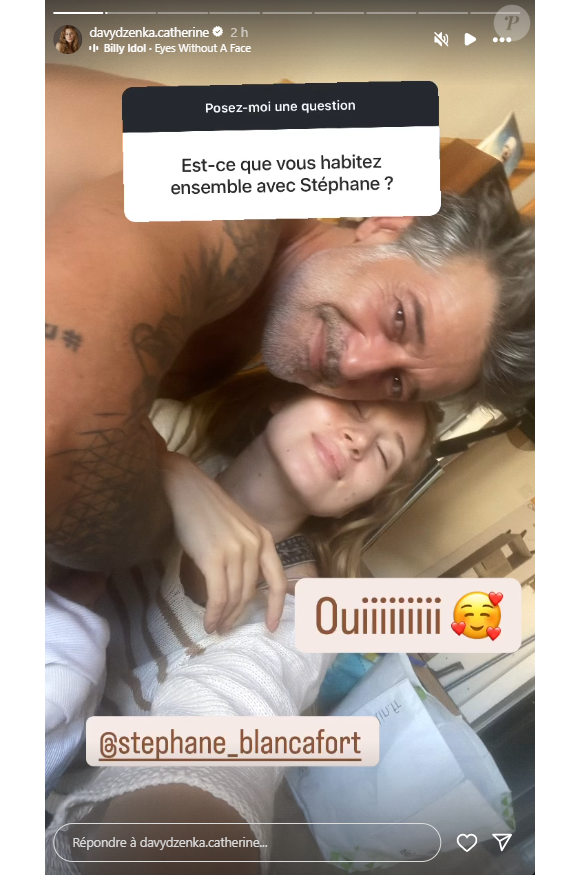 A la question de savoir si elle vivait avec son beau Stéphane, elle a répondu avec enthousiasme : "Ouiii". Catherine Davydzenka et Stéphane Blancafort (Ici tout commence) annoncent avoir emménagé ensemble. Instagram