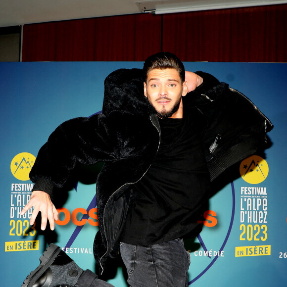 Rayane Bensetti pour le film "BDE" dans le cadre du 26ème Festival de l'Alpe d'Huez. © Dominique Jacovides/Bestimage