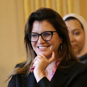 Marlène Schiappa rencontre les étudiants du master de l'ESS de l'université du Mans à Paris © Jonathan Rebboah / Panoramic / Bestimage