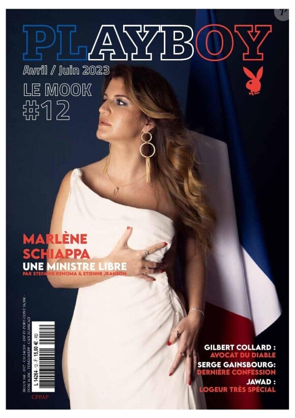 Marlène Schiappa en couverture du magazine Playboy d'avril 2023.