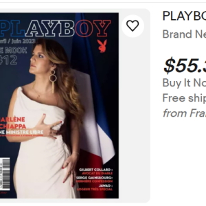 Des exemplaires du magazine Playboy avec Marlène Schiappa se vendent plus de 55 dollars sur Ebay.