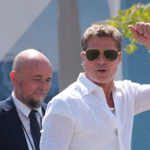 L'acteur Brad Pitt et sa petite amie, Ines de Ramon, arrivent à Venise pendant la 81e Mostra du festival du film de Venise, le 31 août 2024 à Venise, en Italie. Photo par MvS/Splash News/ABACAPRESS.COM