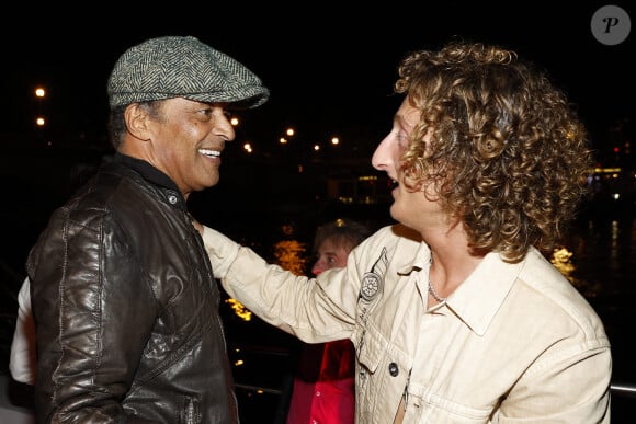 Exclusif - Joalukas Noah avec son père Yannick Noah lors de la soirée d'anniversaire de Joalukas Noah, fils de Yannick Noah et Isabelle Camus, pour ses 18 ans à Paris le 10 juin 2022. © Cyril Moreau / Bestimage 