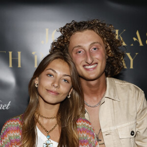 Exclusif - Joalukas Noah avec Stella Belmondo lors de la soirée d'anniversaire de Joalukas Noah, fils de Yannick Noah et Isabelle Camus, pour ses 18 ans à Paris le 10 juin 2022. © Cyril Moreau / Bestimage 