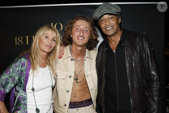 Exclusif - Joalukas Noah avec ses parents, Isabelle Camus et Yannick Noah lors de la soirée d'anniversaire de Joalukas Noah, fils de Yannick Noah et Isabelle Camus, pour ses 18 ans à Paris le 10 juin 2022. © Cyril Moreau / Bestimage 