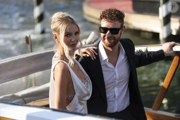 Leonie Hanne, Alexander Galievsky - Arrivées au Lido pour le 81ème festival international du film de Venise, la Mostra le 31 août 2024. 