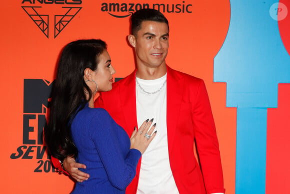 Cristiano Ronaldo et sa compagne Georgina Rodriguez à la soirée MTV European Music Awards 2019 (MTV EMA's) au FIBES Conference and Exhibition Centre à Séville en Espagne, le 3 novembre 2019