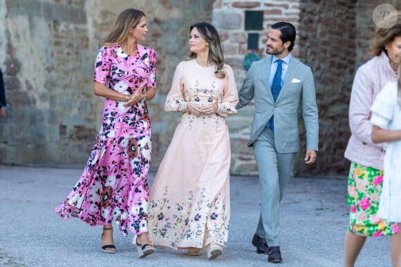 Princesse Madeleine, Prince Carl Philip, Princesse Sofia - La famille royale de Suède aux concerts "Solliden Sessions" au château de Solliden à Borgholm. Le 14 juillet 2022