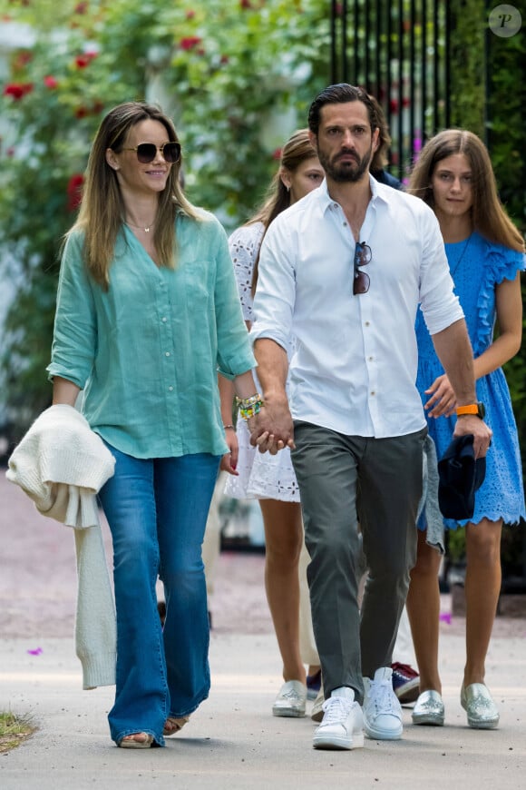 Princesse Sofia, Prince Carl Philip - La famille royale de Suède lors des concerts "Solliden Sessions" au château de Solliden à Borgholm. Le 13 juillet 2022 