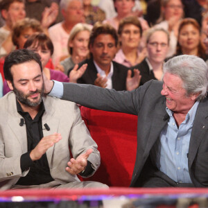 Anthony Delon, Alain Delon lors de l'enregistrement de l'emission Vivement Dimanche a Paris, France, le 24 septembre 2008. Photo Max Colin/ABACAPRESS.COM