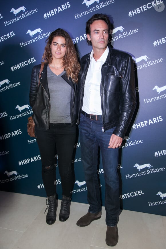 Mais aujourd'hui tout va très bien entre eux... 
Exclusif - Anthony Delon et sa fille Alyson Le Borges - Inauguration de la boutique Harmont & Blaine à Paris, ce mardi 13 octobre.