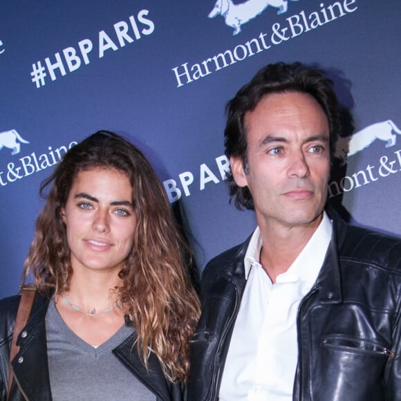 Mais aujourd'hui tout va très bien entre eux... 
Exclusif - Anthony Delon et sa fille Alyson Le Borges - Inauguration de la boutique Harmont & Blaine à Paris, ce mardi 13 octobre.