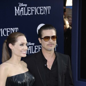 Angelina Jolie et Brad Pitt - Première du film Maleficient à Los Angeles, le 29 mai 2014.