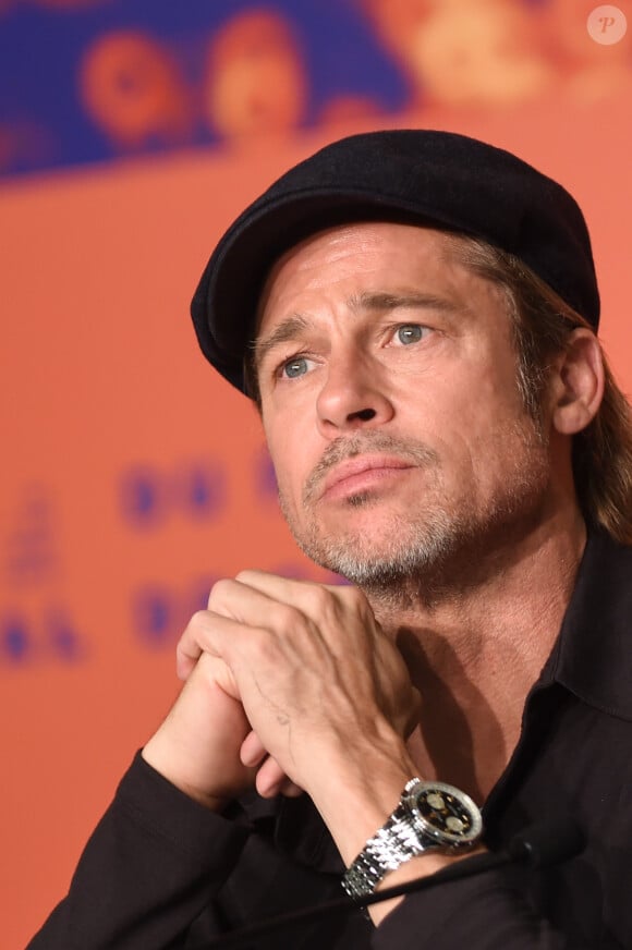 Brad Pitt à la conférence de presse du film Once upon a time in Hollywood lors du 72ème Festival International du film de Cannes. Le 22 mai 2019 © Jacovides-Moreau / Bestimage 