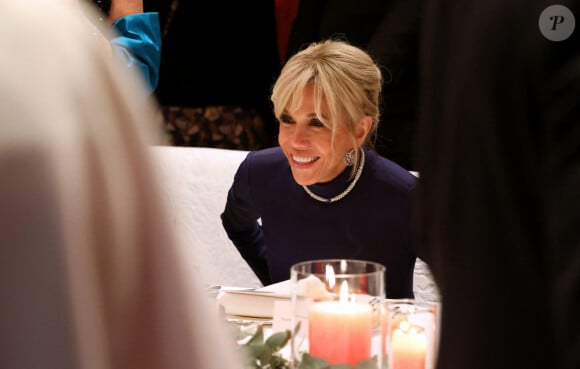 Dîner d'état en l'honneur du président Emmanuel Macron et sa femme Brigitte Macron offert par le président de la Confédération suisse à Berne le 15 novembre 2023.  © Dominique Jacovides / Bestimage 