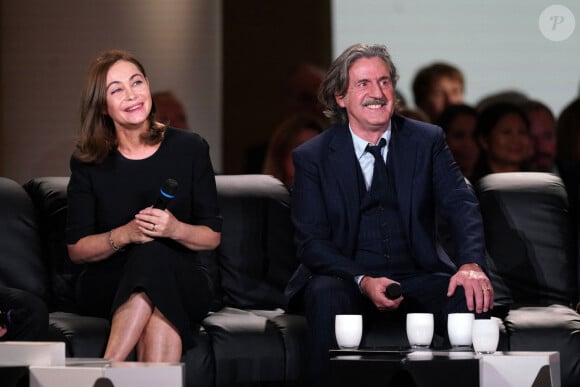 Exclusive - Actor and director Daniel Auteuil, here alongside Emmanuelle Beart, appears on Le Grand Echiquier TV show at the Palais Des Beaux-Arts in Lille, France, December 20, 2018. Photo by Sylvain Lefevre/ABACAPRESS.COM 