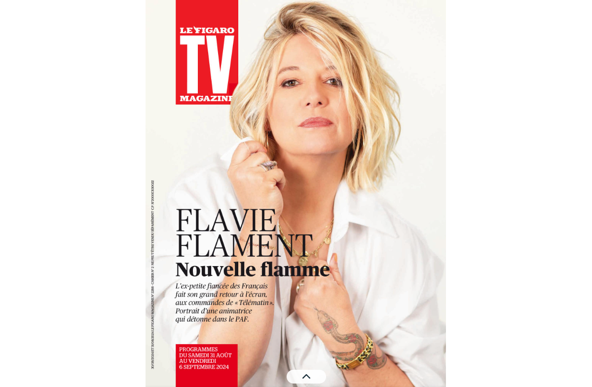 Photo Flavie Flament fait la couverture du Figaro Magazine, paru le