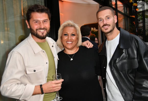 Christophe Beaugrand, Jennifer Boccara (directrice générale de l'hôtel Les Jardins du Faubourg), Matt Pokora (M. Pokora) - L'hôtel Les Jardins du Faubourg célèbre ses 5 ans à Paris le 16 septembre 2024. © Veeren/Bestimage