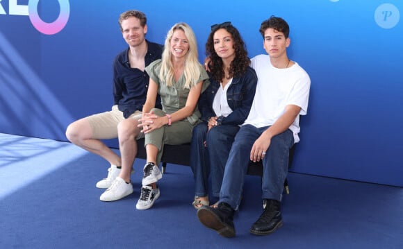 Constantin Balsan, Aurore Delplace, Marie Fevre et Mateo Paltel au photocall de "Un si grand soleil" lors de la 63eme édition du Festival de television de Monte-Carlo, Monaco, le 15 juin 2024. © Denis Guignebourg/BestImage 