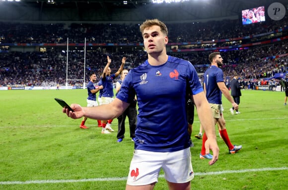 Damian Penaud - Match de Coupe du monde de rugby entre la France et l'Italie (60-7) à Lyon le 6 octobre 2023. © Cyril Moreau-Dominique Jacovides/Bestimage