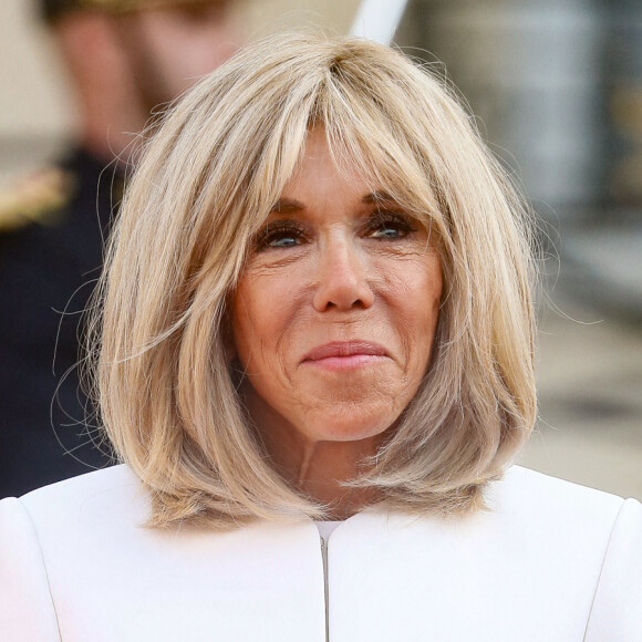 Brigitte Macron a 7 petits-enfants
Brigitte Macron - Réception des chefs d'état, de gouvernement et d'organisation internationale en amont de la cérémonie d'ouverture des jeux paralympiques de Paris au palais de l'Elysée à Paris, France. © Christophe Clovis / Bestimage 