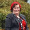 Susan Boyle devant chez elle à Blackburn