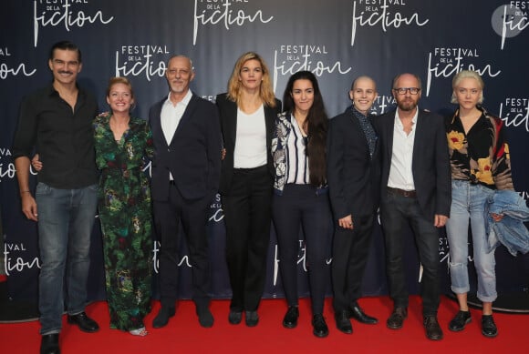 François Vincentelli, Charlie Bruneau, Tom Novembre, Marie-Sophie Ferdane, Lina El Arabi, guest, Laurent Bateau et guest - Projection de la série télévisée "" lors du troisième jour du festival international du film de La Rochelle, France, le 14 septembre 2018. © Patrick Bernard/Bestimage