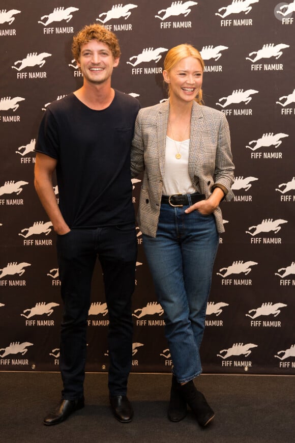 Niels Schneider et Virginie Efira - Photocall de la 33ème édition du festival du film francophone à Namur en Belgique le 29 septembre 2018.