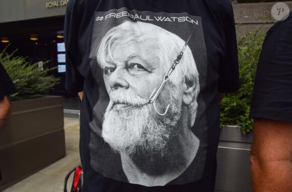 August 7, 2024, London, England, UK: Protesters gather outside the Danish Embassy in support of anti-whaling activist Paul Watson, the founder of Sea Shepherd conservation group. Watson was arrested in Greenland and is facing charges in Japan of accomplice to assault and ship trespass, which could see him getting a 15-year prison sentence. (Credit Image: © Vuk Valcic/ZUMA Press Wire) 