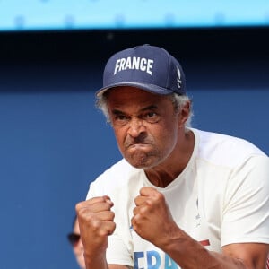 Yannick Noah, coach de l'équipe de France paralympique de tennis fauteuil lors de la rencontre de tennis fauteuil entre S.Houdet et M.delaPuente en quart de finale des jeux paralympiques Paris 2024 le 4 septembre 2024. © Dominique Jacovides / Bestimage