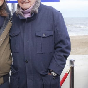 Valérie Perrin et son compagnon Claude Lelouch - Inauguration de la "Promenade Claude Lelouch" qui porte désormais son nom en présence d'un public nombreux et de la famille du réalisateur à Villers-sur-Mer le 26 mars 2023. © Jack Tribeca / Bestimage