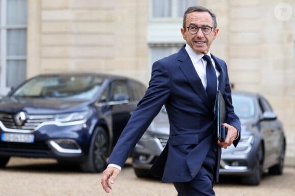 Bruno Retailleau, ministre français de l'intérieur à la sortie du premier conseil des ministres du gouvernement Barnier, au palais de l'Elysée, à Paris, le 23 septembre 2024. © Stéphane Lemouton / Bestimage