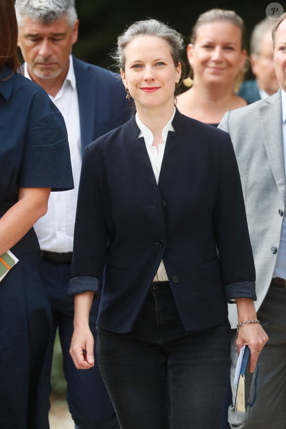 Lucie Castets - Les représentants du nouveau front populaire (NFP) arrivent au palais de l'Elysée pour rencontrer le président de la République le 23 août 2024. © Christophe Clovis / Bestimage