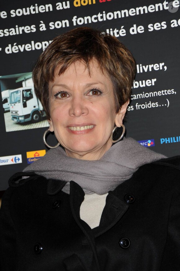 Catherine Laborde lors du Don'Actions 2010 du Secours populaire, au siège de l'association à Paris, le 26 mars 2010