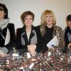 Zabou Breitman, Catherine Laborde, Mylene Demongeot et Laam lors du Don'Actions 2010 du Secours populaire, au siège de l'association à Paris, le 26 mars 2010