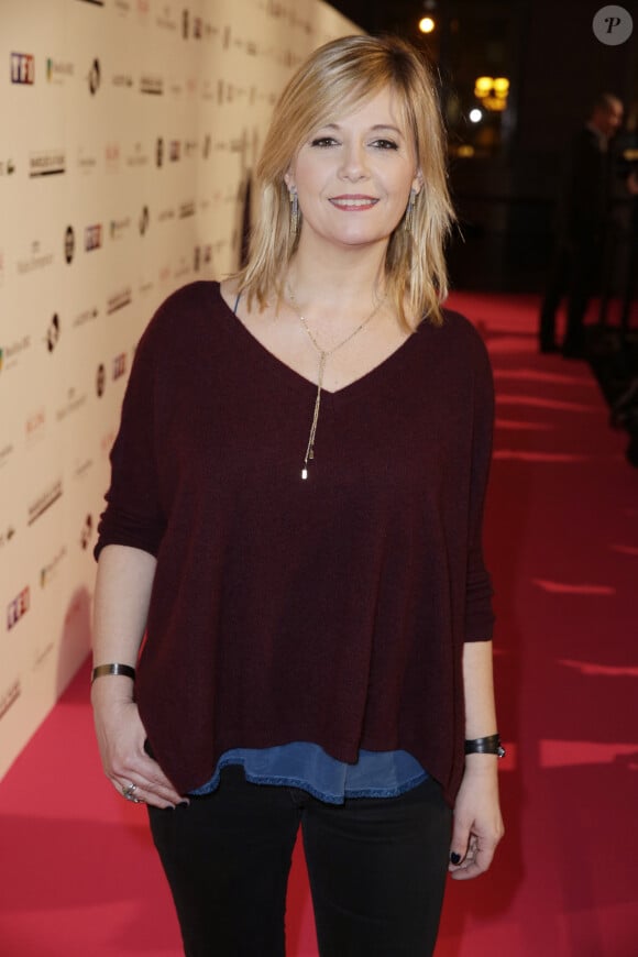 Flavie Flament assistant à la 25e cérémonie de remise des Trophées du film français au Palais Brongniart à Paris, France, le 06 février 2018. Photo par Jerome Domine/ABACAPRESS.COM