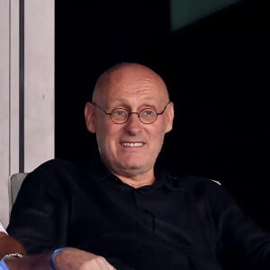 Bernard Laporte dans les tribunes lors du match de rugby entre l'Afrique du Sud et l’Écosse (18-3) au stade Vélodrome à Marseille le 10 septembre 2023. © Dominique Jacovides / Bestimage