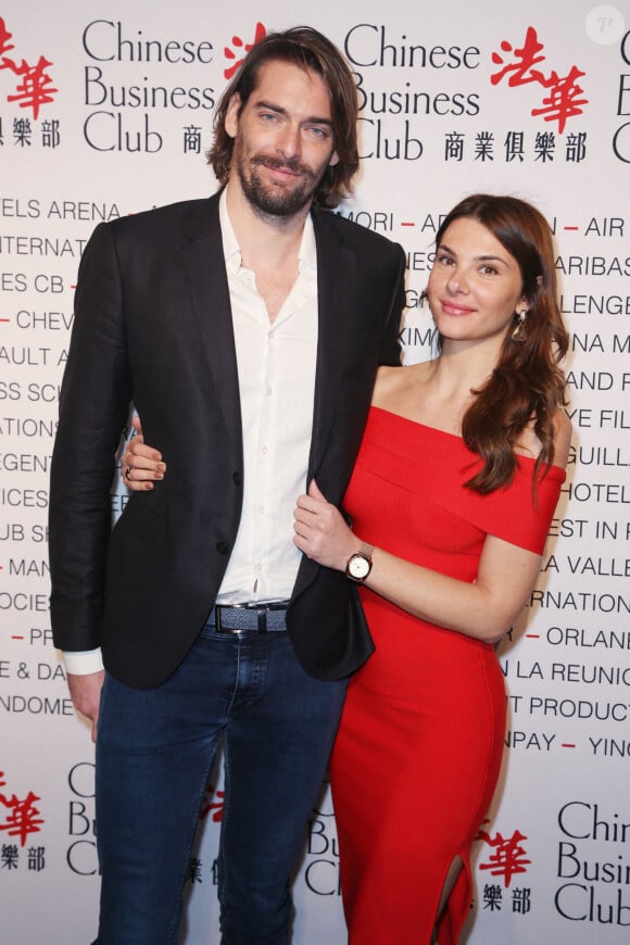 Camille Lacourt et son épouse Alice Detollenaere lors du déjeuner du Chinese Business Club au Pavillon Cambon à Paris le 09 mars 2020. Photo par Jerome Domine/ABACAPRESS.COM