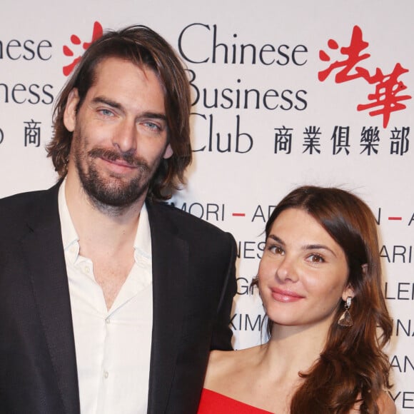 Camille Lacourt et son épouse Alice Detollenaere lors du déjeuner du Chinese Business Club au Pavillon Cambon à Paris le 09 mars 2020. Photo par Jerome Domine/ABACAPRESS.COM