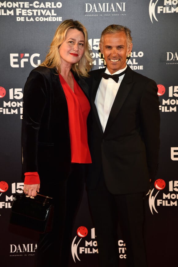 Paul Belmondo et sa femme Luana au photocall de la cérémonie de clôture de la 15ème édition du Monte-Carlo Film Festival de la Comédie, au Grimaldi Forum à Monaco, le 3 mars 2018. © Bruno Bebert/Bestimage 