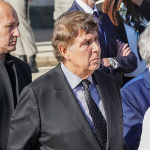 Jean-Pierre Foucault - Obsèques de l'ancien maire de Marseille Jean-Claude Gaudin à la cathédrale Sainte-Marie major de Marseille, France, le 23 mai 2024. © Jean-René Santini/Bestimage 