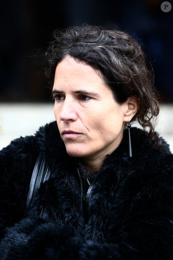 Mazarine Pingeot assistant aux obsèques d'André Rousselet qui se sont déroulées à l'église Sainte Clotilde à Paris, France, le 2 juin 2016. Photo par ABACAPRESS.COM