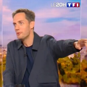 Tahar Rahim face à Audrey Crespo-Mara aux côtés de Grand Corps Malade sur le plateau du JT de TF1 ce dimanche 13 octobre 2024.