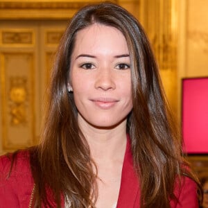 Emilie Broussouloux évoque leurs enfants 
Exclusif - Émilie Broussouloux - Cérémonie des Trophées du MédiaClub'Elles dans les salons de l'Hôtel de Lassay à Paris le 9 février. Cette soirée récompense les femmes et les hommes ayant oeuvré pour une meilleure représentation des femmes dans les médias. © Cyril Moreau/Bestimage