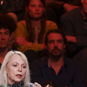 Reda Kateb, Laure Adler, Rima Abdul Malak (ministre de la Culture) lors de l'émission "C ce soir" lors du 76ème Festival International du Film de Cannes, France, le 19 mai 2023. © Jack Tribeca/Bestimage