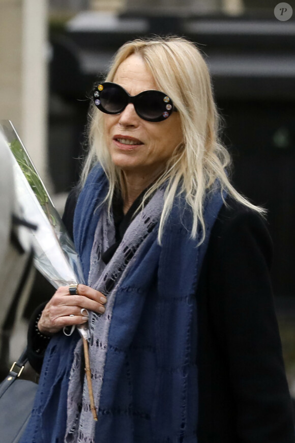 Laure Adler - Obsèques de Claude Régy au crématorium du Père Lachaise à Paris le 7 janvier 2020.