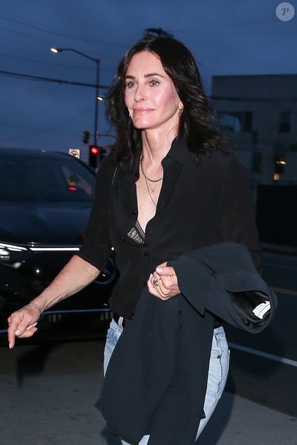 Courteney Cox à Santa Monica pour dîner chez Giorgio Baldi